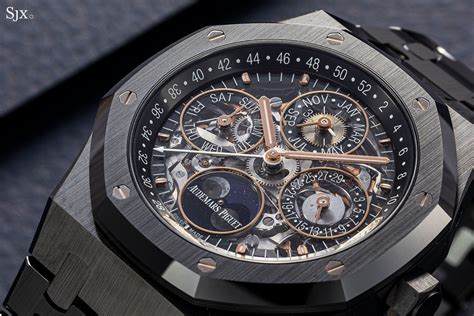 audemars piguet matte black|Audemars Piguet skeleton perpetual calendar.